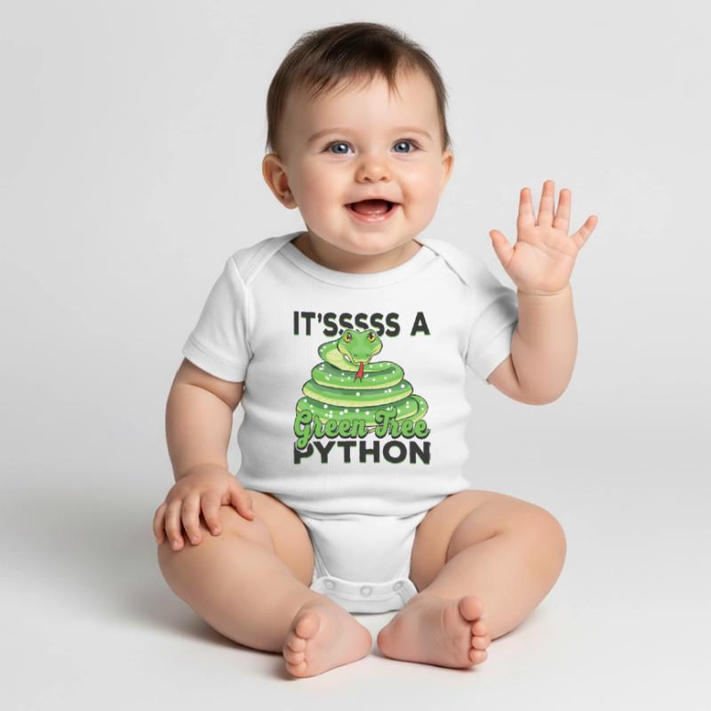 It'sssss a Green Tree Python Baby Premium short-sleeve bodysuit