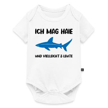 Haie & 3 Leute Liebhaber Geschenk - Baby Premium Kurzarmbody - Weiß - Vorne