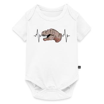 T-Rex Heartbeat cadeau primitif - Body à manches courtes Premium Bébé - blanc - Devant