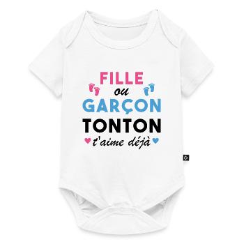 Fille ou Garçon Tonton T aime Déjà - Body à manches courtes Premium Bébé - blanc - Devant