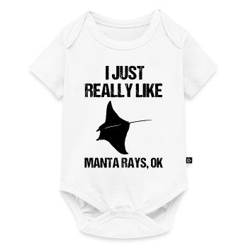 Simple Manta Ray Lover Clarity - Baby Premium short-sleeve bodysuit - white - Front