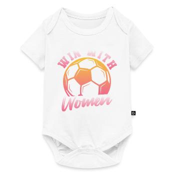 Soccer féminin, Football féminin, Football féminin - Body à manches courtes Premium Bébé - blanc - Devant