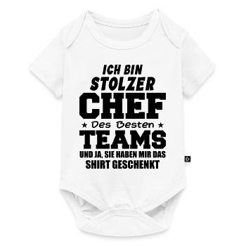 Stolzer Chef Des Besten Teams Shirt Geschenkt Fun - Baby Premium Kurzarmbody - Weiß - Vorne