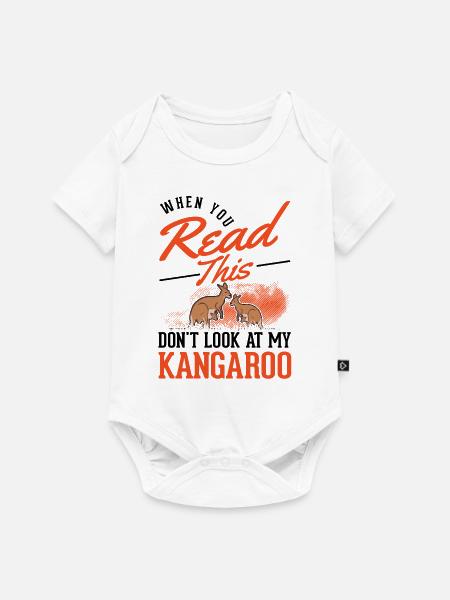 Australisches Känguru Australien Kangaroo - Baby Premium Kurzarmbody - Weiß