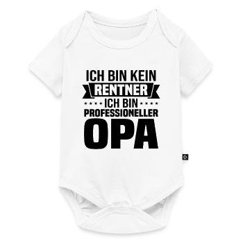 Ich Bin Kein Rentner Ich Bin Professioneller Opa - Baby Premium Kurzarmbody - Weiß - Vorne