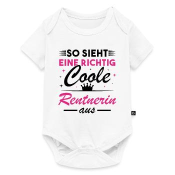 So sieht eine richtig coole Rentnerin aus - Baby Premium Kurzarmbody - Weiß - Vorne