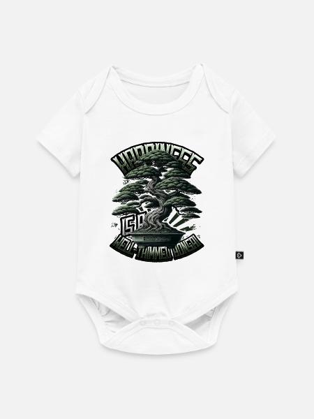 Japanischer Bonsai - Baby Premium Kurzarmbody - Weiß