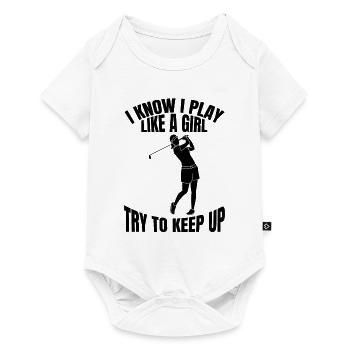 Golfverein Golfspieler Golf Golfplatz Golfsport - Baby Premium Kurzarmbody - Weiß - Vorne