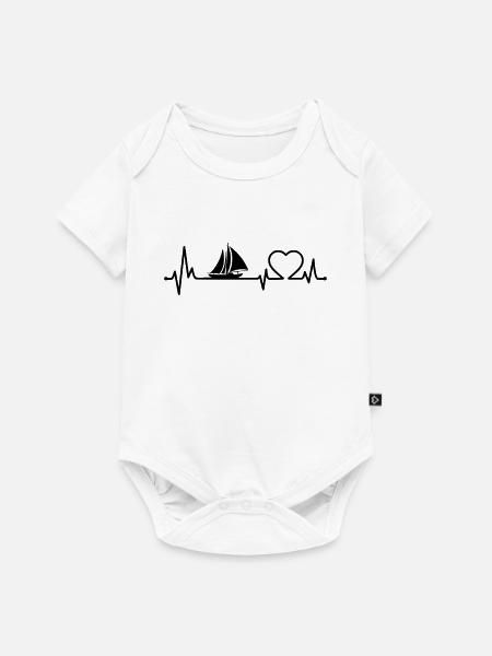 Segeln Herzschlag Boot Segler - Baby Premium Kurzarmbody - Weiß