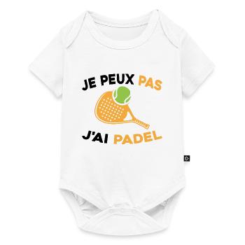 Je Peux Pas J'ai Padel - Body à manches courtes Premium Bébé - blanc - Devant