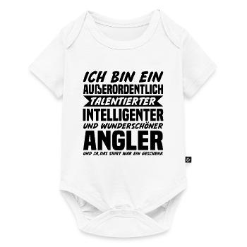 Außerordentlich Talentierter Intelligenter Angler - Baby Premium Kurzarmbody - Weiß - Vorne