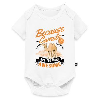 Because Camels are freaking awesome camel - Baby Premium short-sleeve bodysuit - white - Front