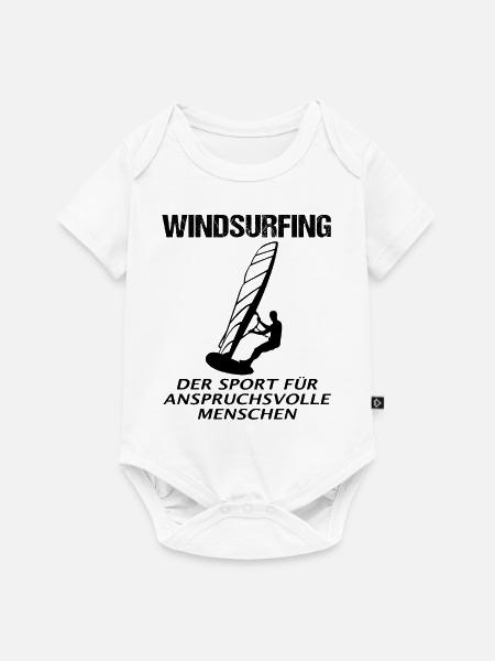 Anspruchsvolles Windsurfen - Baby Premium Kurzarmbody - Weiß