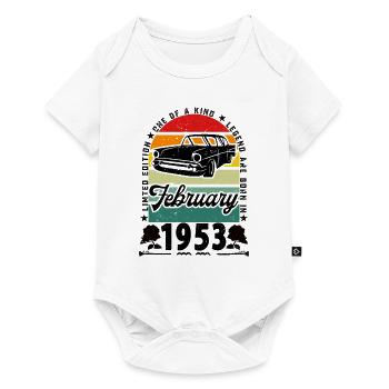 Geburtstag Februar 1953, Jahrgang Februar 1953. - Baby Premium Kurzarmbody - Weiß - Vorne