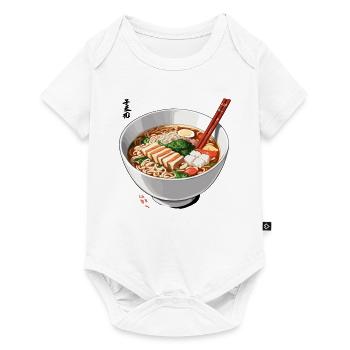 Japon Esthétique Ramen Nouilles Soupe Alimentaire Streetwear - Body à manches courtes Premium Bébé - blanc - Devant