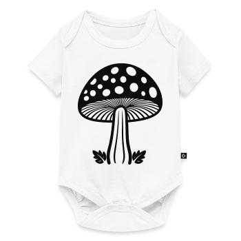 mushroom - Baby Premium short-sleeve bodysuit - white - Front