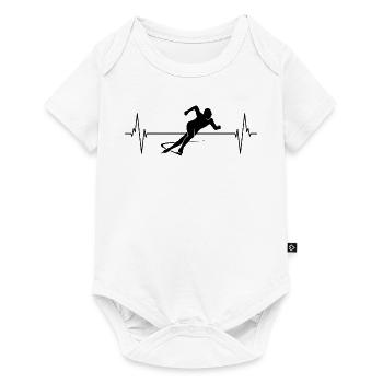 Heartbeat Patinage de vitesse Passion cadeau - Body à manches courtes Premium Bébé - blanc - Devant