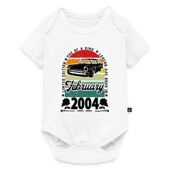 Anniversaire février 2004, Vintage février 2004. - Body à manches courtes Premium Bébé - blanc - Devant