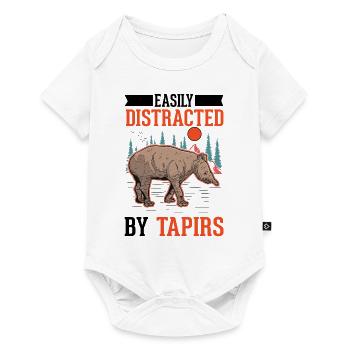Easily distracted by Tapirs - Baby Premium Kurzarmbody - Weiß - Vorne