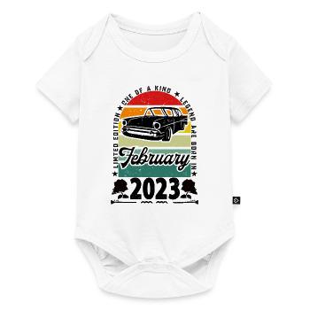 Birthday February 2023, Vintage February 2023. - Baby Premium short-sleeve bodysuit - white - Front