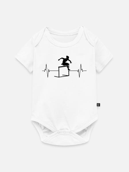 Athletenpuls - Hindernislauf Passion - Baby Premium Kurzarmbody - Weiß