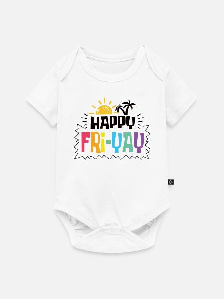 Glücklich Fri Yay Lehrer Wochenende Lustig Meme - Baby Premium Kurzarmbody - Weiß