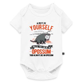Opossum cadeau opossum marsupial - Body à manches courtes Premium Bébé - blanc - Devant