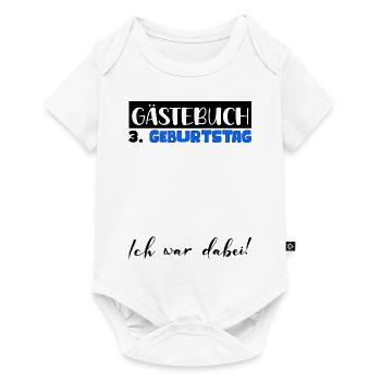 3. Geburtstag Geschenk Jungen Gästebuch Männer - Baby Premium Kurzarmbody - Weiß - Vorne