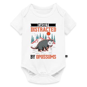 Facilement distrait par les opossums Possum Beutelratte - Body à manches courtes Premium Bébé - blanc - Devant