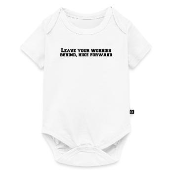 Hiking - Leave your worries behind, hike forward - Baby Premium short-sleeve bodysuit - white - Front