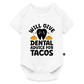 Will Give Dental Advice For Tacos Dentist Taco Lov - Baby Premium short-sleeve bodysuit - white - Front