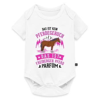 Freiberger Pferd Parfüm - Baby Premium Kurzarmbody - Weiß - Vorne