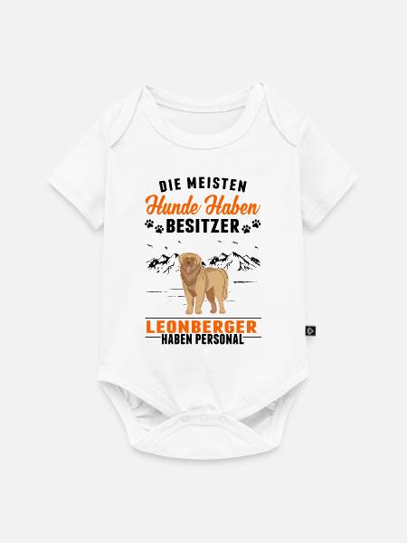 Leonberger Personal - Baby Premium Kurzarmbody - Weiß