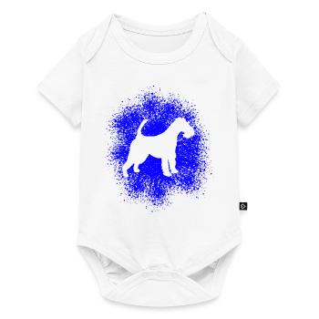 Drahthaar-Foxterrier für Hundeliebhaber - Baby Premium Kurzarmbody - Weiß - Vorne