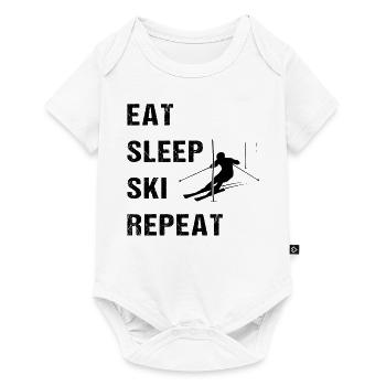 Cycle de vie du ski de slalom - Body à manches courtes Premium Bébé - blanc - Devant