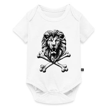 Löwenkopf-Shirt: Abenteuer für kleine Piraten - Baby Premium Kurzarmbody - Weiß - Vorne