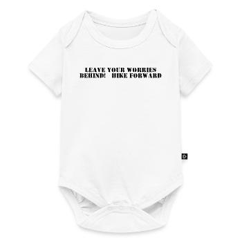 Hiking - Leave your worries behind, hike forward - Baby Premium short-sleeve bodysuit - white - Front