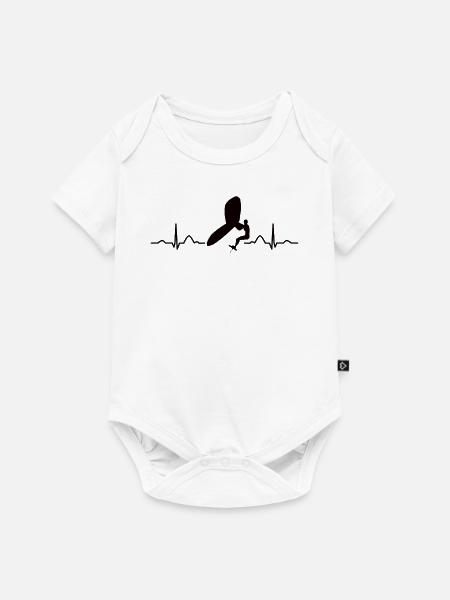 Flügel Surfer Wingsurfing Retro Folie Flügel - Baby Premium Kurzarmbody - Weiß