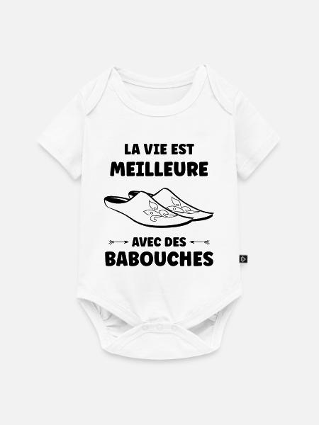 Hausschuhe Humor - Baby Premium Kurzarmbody - Weiß
