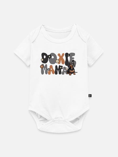 Dackel Groovy Doxie Mama - Baby Premium Kurzarmbody - Weiß