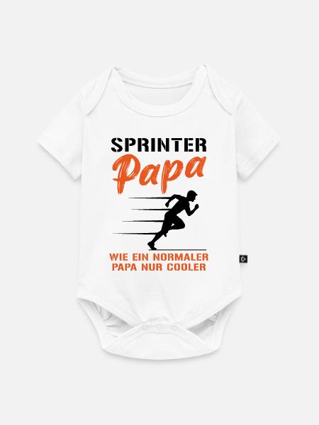 Cool Sprinter Papa Überholspur - Baby Premium Kurzarmbody - Weiß