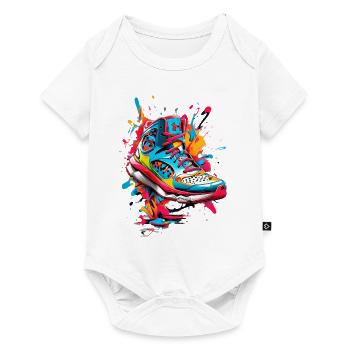 Sneaker graffiti coloré - Body à manches courtes Premium Bébé - blanc - Devant
