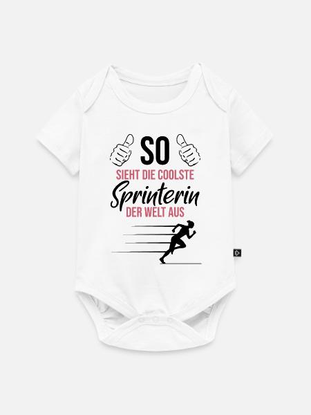 Coolste Sprinterin – Weltklasse - Baby Premium Kurzarmbody - Weiß