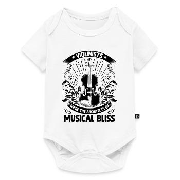 Geiger Wir sind die Architekten von Musical Bliss V - Baby Premium Kurzarmbody - Weiß - Vorne