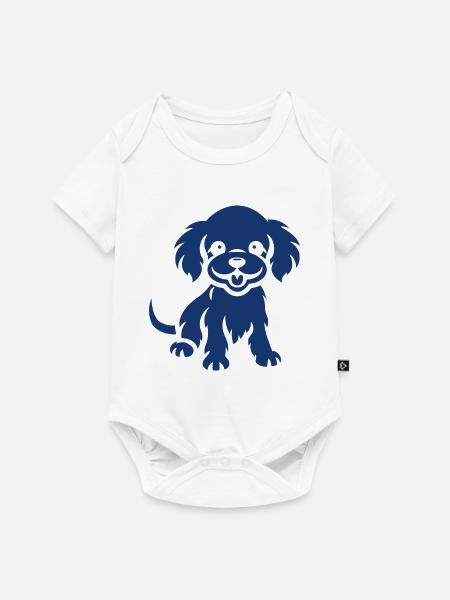 Cocker Spaniel Hund - Baby Premium Kurzarmbody - Weiß
