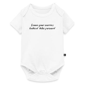 Hiking - Leave your worries behind, hike forward - Baby Premium short-sleeve bodysuit - white - Front