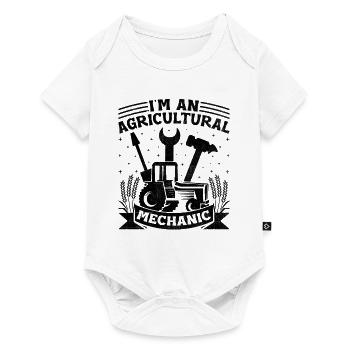 Mécanicien agricole Drôle de tracteur Mécanique Ferme - Body à manches courtes Premium Bébé - blanc - Devant