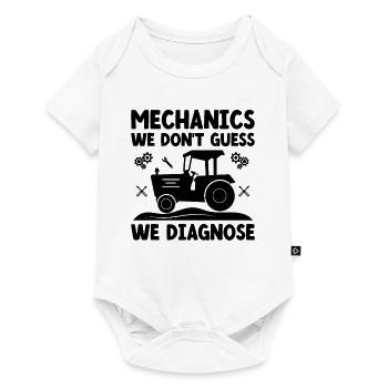 Mécanicien agricole Drôle de tracteur Mécanique Ferme - Body à manches courtes Premium Bébé - blanc - Devant