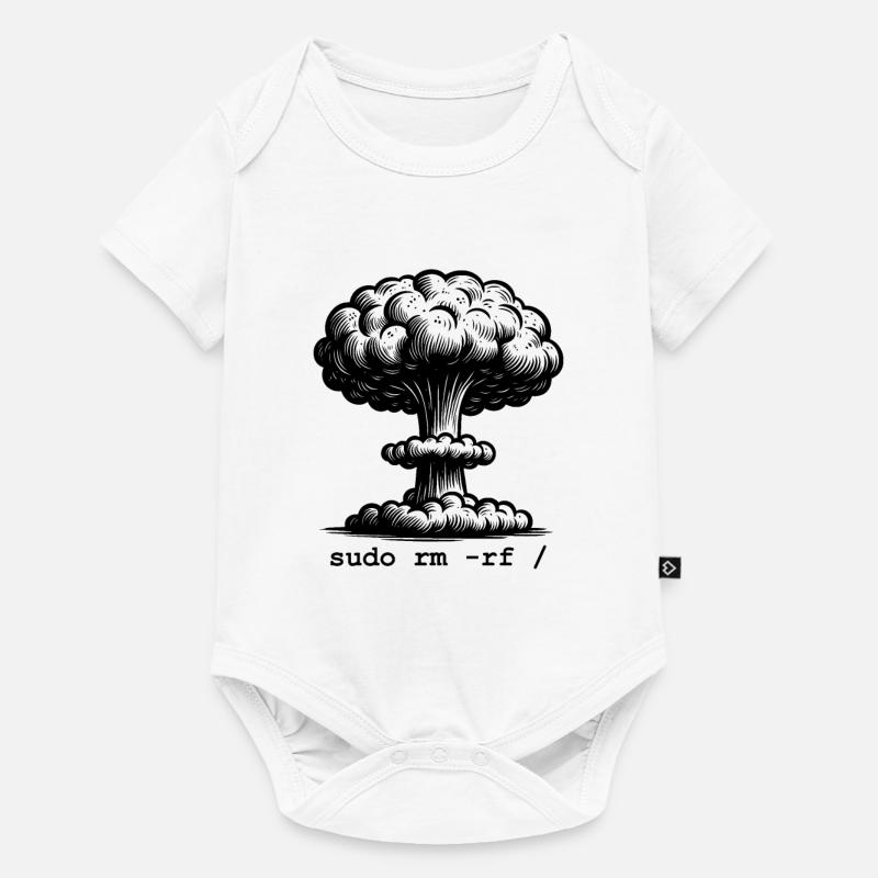 Linux Funny Linux Command Sudo RM RF til mænd - Premium kortærmet baby-body  - hvid