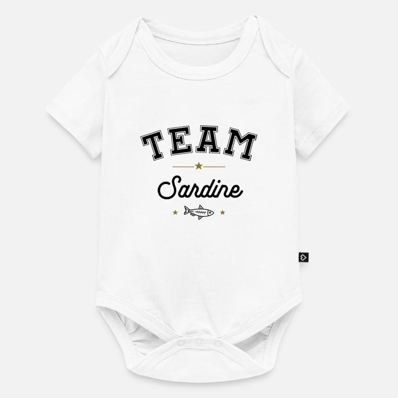 SQUADRA Sardine! Mangiatori di sardine - Body Premium a maniche corte per neonati - bianco